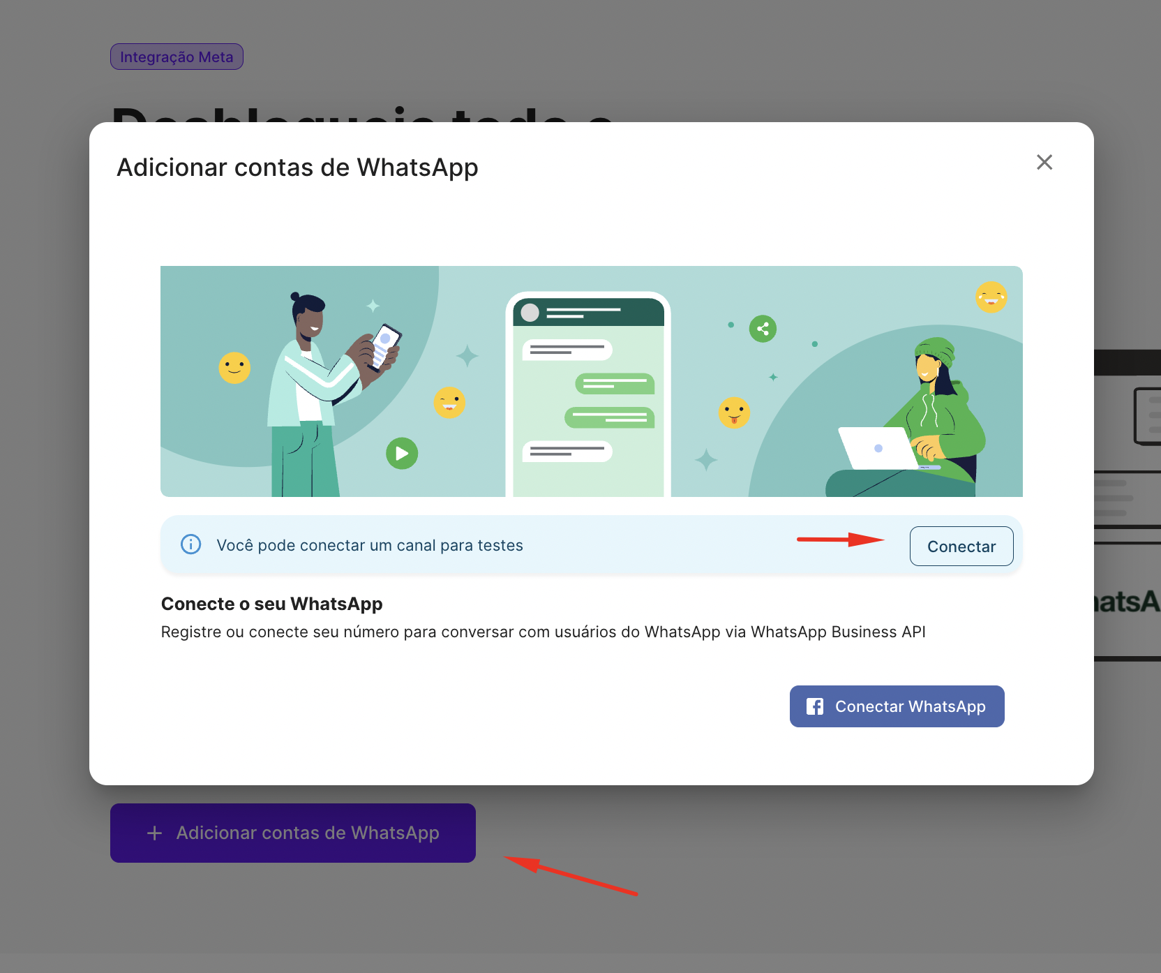 Criar número de teste para WhatsApp API Hyperflow